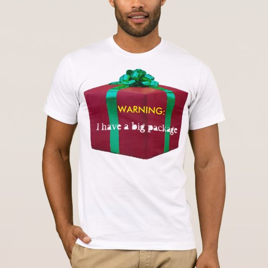 Waarschuwing: Big Package T-Shirt (Voorkant)