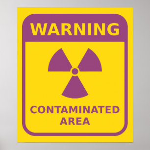 Waarschuwing bij straling poster
