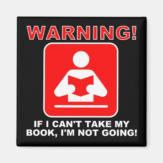 Waarschuwing Boekomslag Funny Fridge Magnet Magneet (Voorkant)