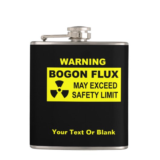 Waarschuwing: Bogon Flux Heupfles (Voorkant)