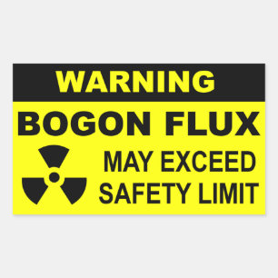 Waarschuwing: Bogon Flux Rechthoekige Sticker