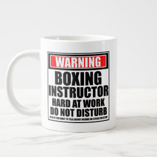 Waarschuwing Boxinstructeur hard op het werk Extra Grote Beker