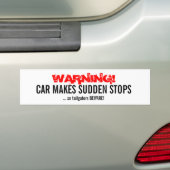 WAARSCHUWING! Bumpersticker (Op auto)
