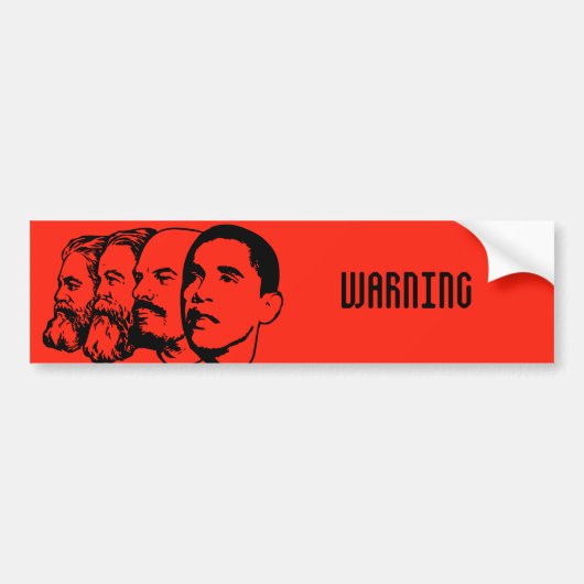 WAARSCHUWING bumpersticker (Voorkant)