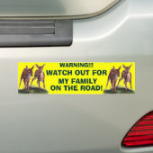 WAARSCHUWING! Bumpersticker (Op auto)