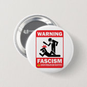 Waarschuwing! Button van het facisme (Voorkant /achterkant)