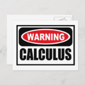 Waarschuwing CALCULUS Briefkaart (Voorkant / Achterkant)