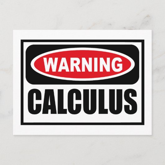 Waarschuwing CALCULUS Briefkaart (Voorkant)