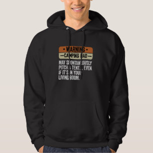 Waarschuwing Camping Dad Funny Outdoor humor Dad J Hoodie