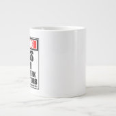 Waarschuwing Chess Player hard op het werk stoort Extra Grote Beker (Voorkant)