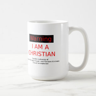 Waarschuwing - Christelijke witte koffie Mok
