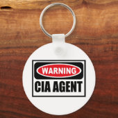 Waarschuwing CIA AGENT Sleutelhanger (Voorkant)