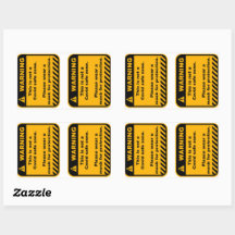 Waarschuwing Covid-gebied papier sticker