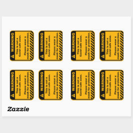 Waarschuwing Covid-gebied papier sticker