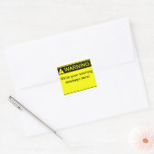 Waarschuwing! - Creëer uw aangepaste waarschuwings Vierkante Sticker (Envelop)