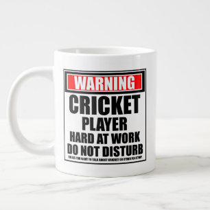 Waarschuwing Cricket Player hard op het werk stoor Extra Grote Beker
