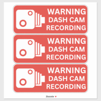 Waarschuwing Dash CAM-opname Voertuig Camera Bevei Sticker