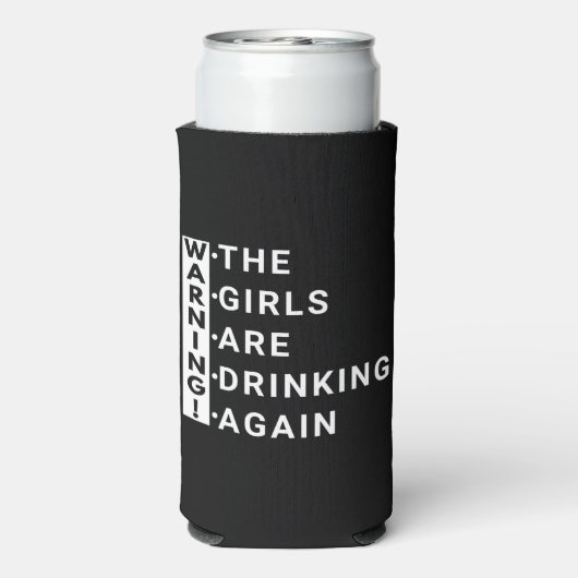 Waarschuwing dat de meisjes weer drink (Seltzer Achterkant)