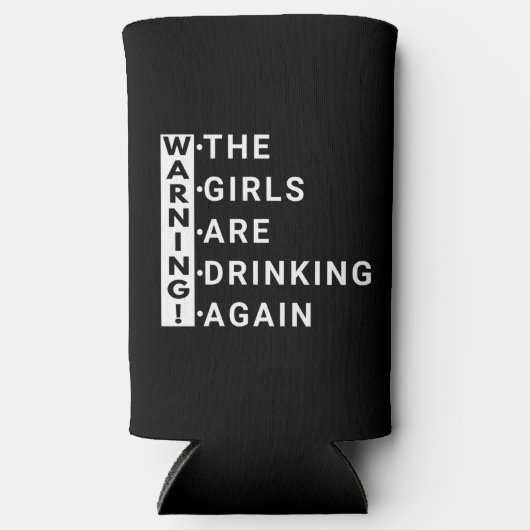 Waarschuwing dat de meisjes weer drink (Voorkant)