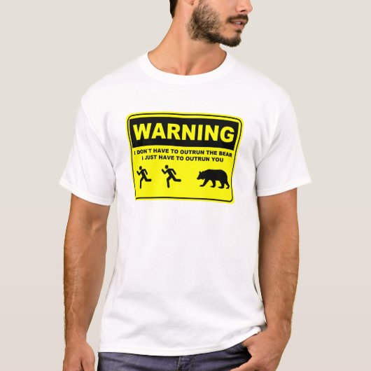 Waarschuwing dat ik het Beer niet moet overschrijd T-shirt (Voorkant)