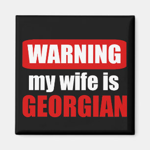 Waarschuwing dat mijn vrouw Georgisch is Magneet