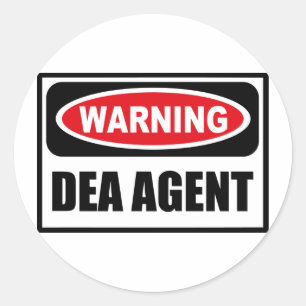 Waarschuwing DEA AGENT Sticker