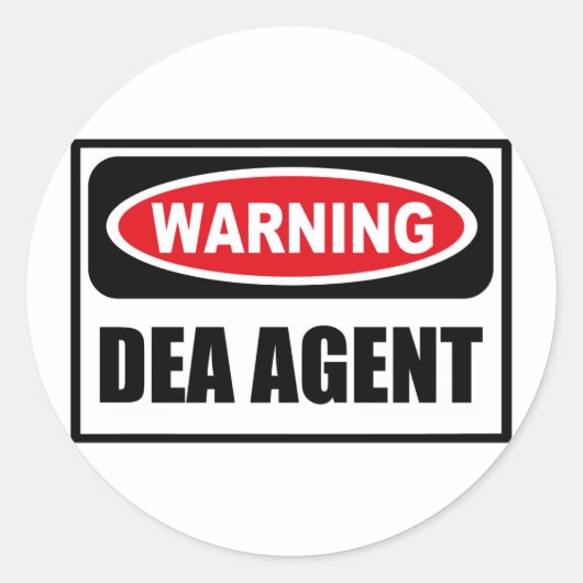 Waarschuwing DEA AGENT Sticker (Voorkant)
