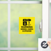 Waarschuwing Deurbel Camera In Operation Video Aud Raamsticker (Huis)