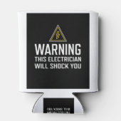 Waarschuwing Deze elektricien zal u Koelbox schokk Blikjeskoeler (Achterkant)