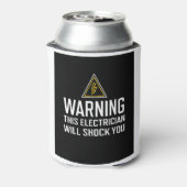 Waarschuwing Deze elektricien zal u Koelbox schokk Blikjeskoeler (Blikje Achterkant)