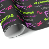 Waarschuwing Deze gymnast staat op het punt om uit Cadeaupapier (Rol Hoek)