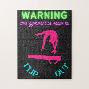 Waarschuwing Deze gymnast staat op het punt om uit Legpuzzel