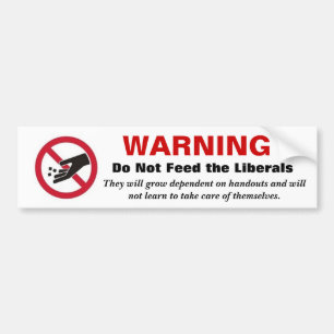 WAARSCHUWING Diet de liberalen niet Bumpersticker