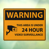 Waarschuwing Dit gebied Bewakingswinkel van minder Raamsticker (Vel 3)