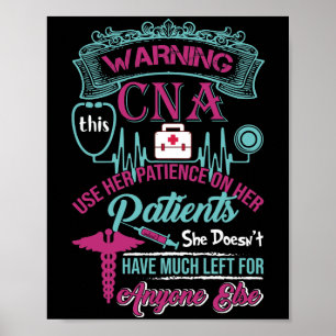 Waarschuwing Dit kan haar patiënt op haar patiënte Poster