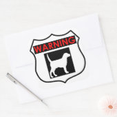 WAARSCHUWING DOG GLOSSY SQUARE STICKER (Envelop)