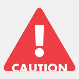 Waarschuwing Driehoek - Rood Wit Zicht Veiligheid Driehoek Sticker