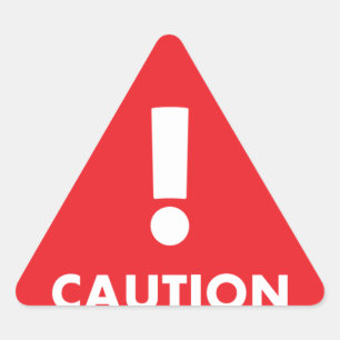 Waarschuwing Driehoek - Rood Wit Zicht Veiligheid Driehoek Sticker