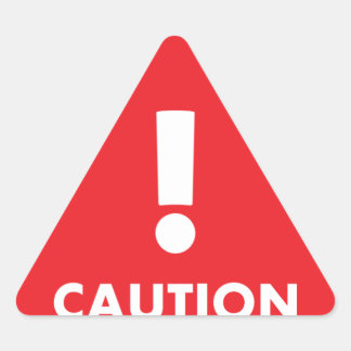 Waarschuwing Driehoek - Rood Wit Zicht Veiligheid Driehoek Sticker