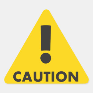 Waarschuwing Driehoek - Zwart Geel Zichtbaarheid G Driehoek Sticker