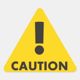 Waarschuwing Driehoek - Zwart Geel Zichtbaarheid G Driehoek Sticker