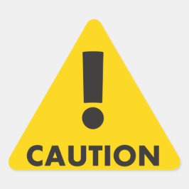 Waarschuwing Driehoek - Zwart Geel Zichtbaarheid G Sticker