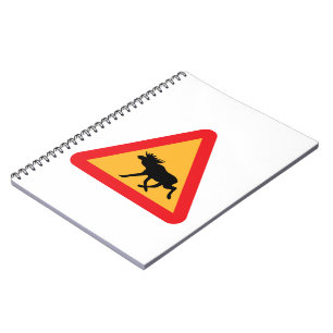 Waarschuwing eland Zweeds verkeersbord Notitieboek