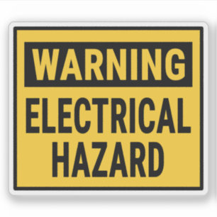 Waarschuwing elektrisch gevaar sticker
