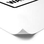 Waarschuwing Engelse leraar Poster (Hoek)