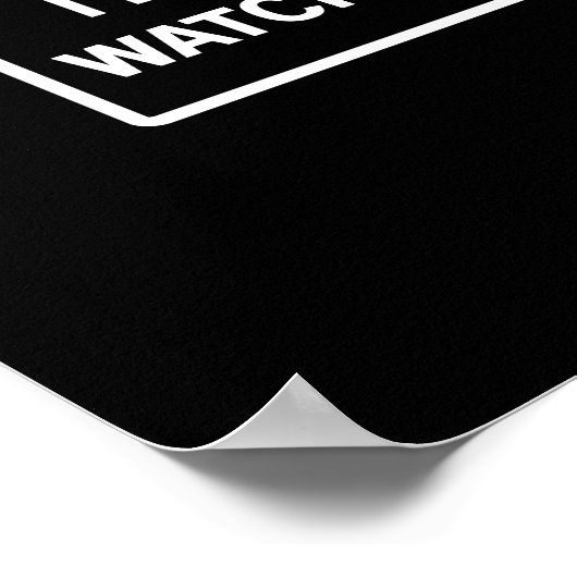 Waarschuwing Engelse leraar Poster (Hoek)