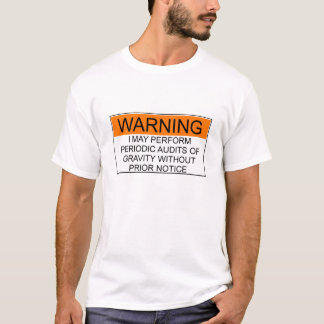 Waarschuwing Ernstige audits - oranje en zwart T-shirt