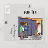 Waarschuwing Etiket Briefkaart leraar (Voorkant / Achterkant)