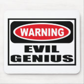 Waarschuwing EVIL GENIUS Mousepad Muismat (Voorkant)