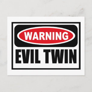Waarschuwing EVIL TWIN Briefkaart